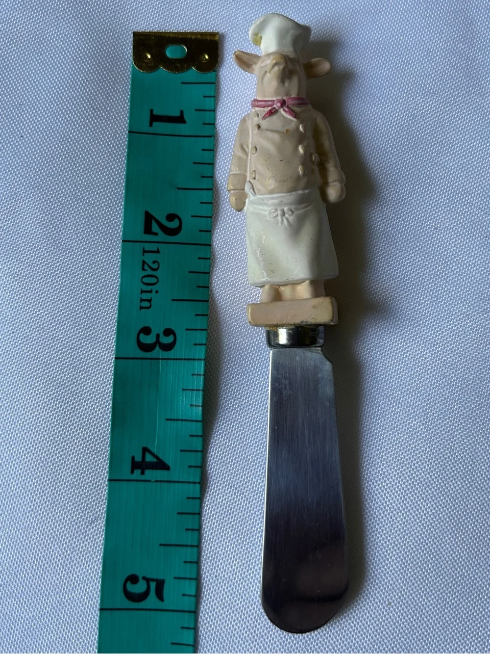Vintage Pig Chef Cheese Spreader Set w/ Japan Holder